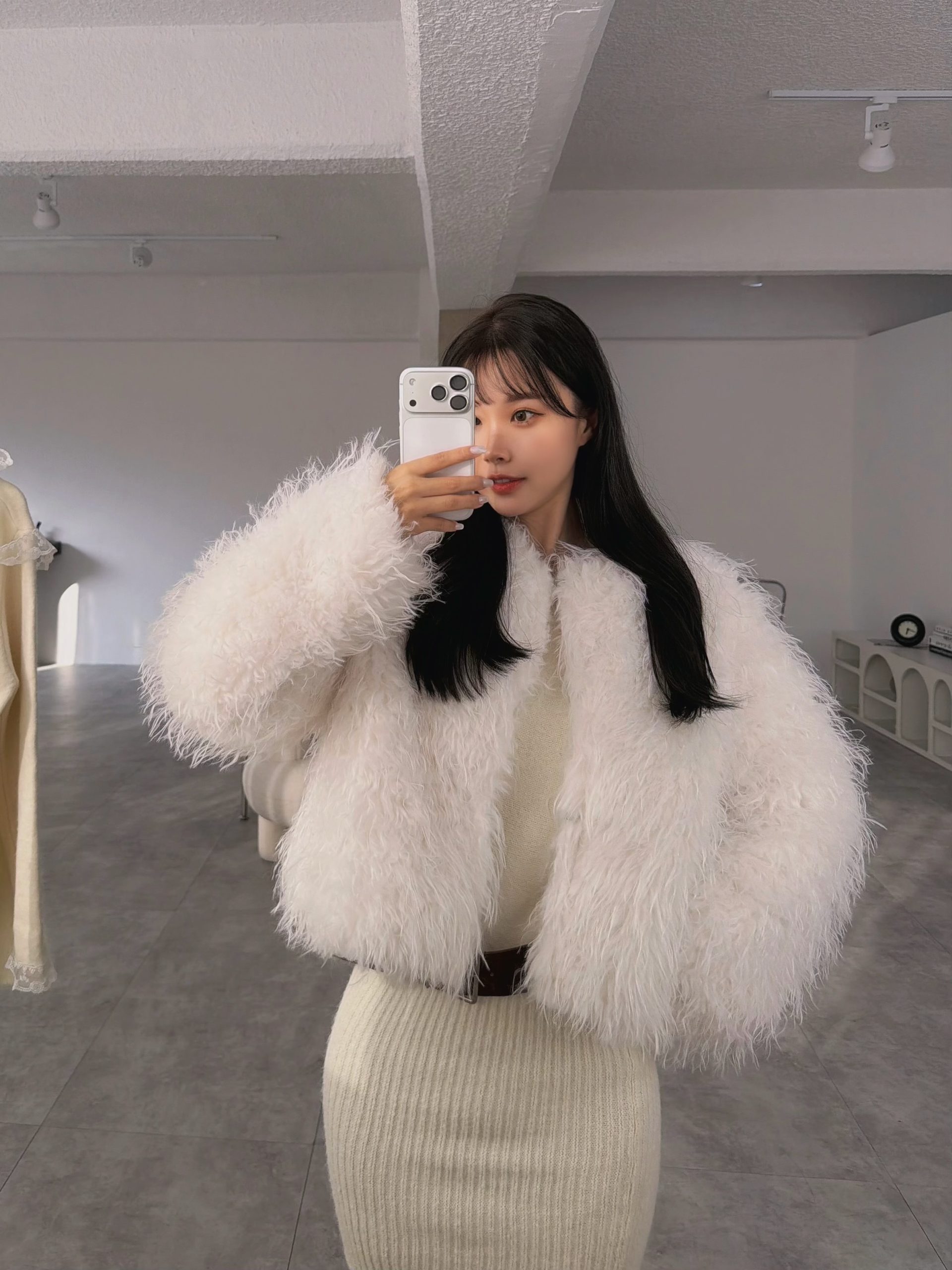 毛毛保暖時尚外套(正韓)