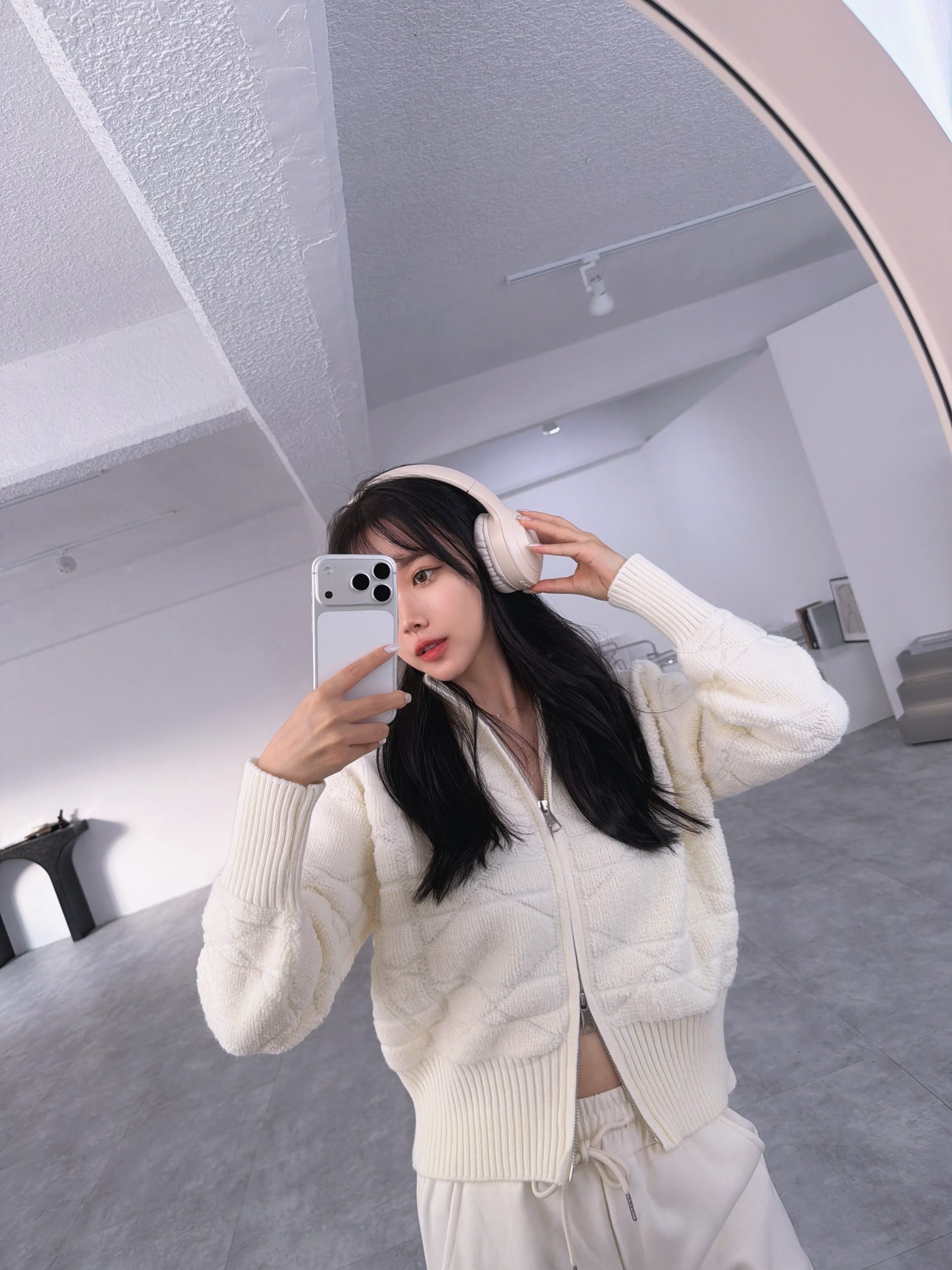 雙拉立領針織外套(正韓)