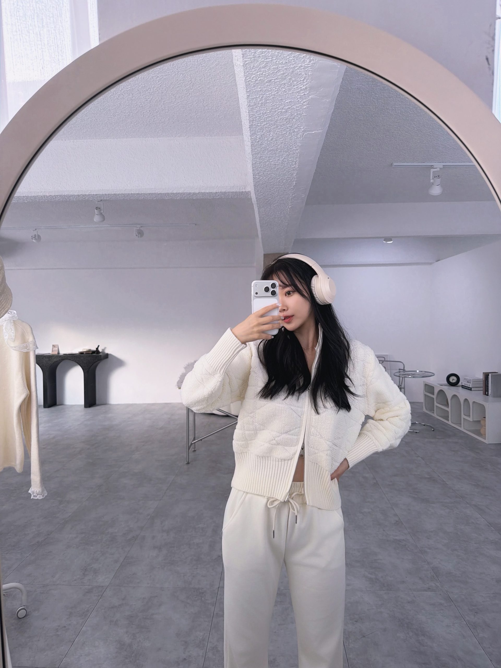 雙拉立領針織外套(正韓)