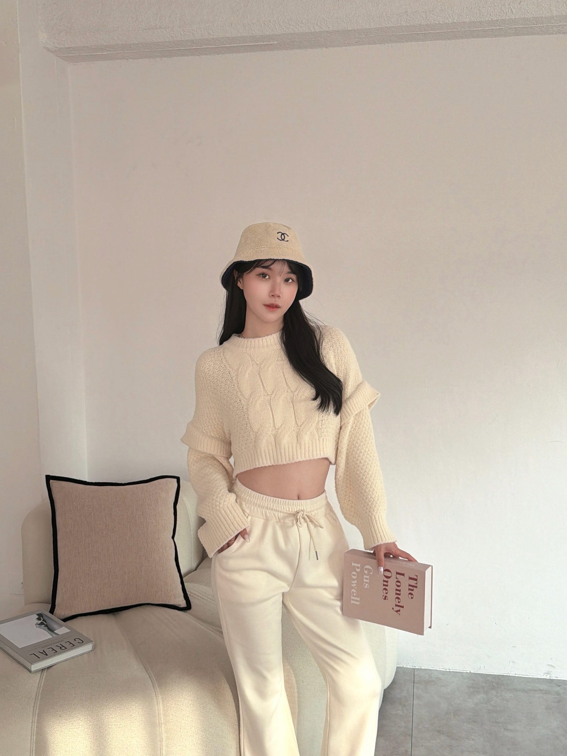 針織韓系短板上衣